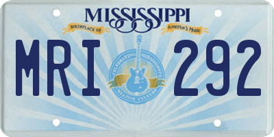 MS license plate MRI292