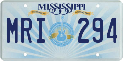 MS license plate MRI294