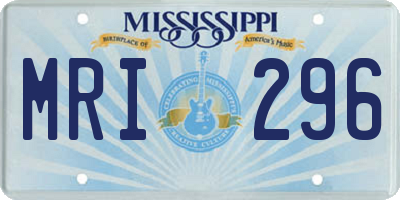 MS license plate MRI296