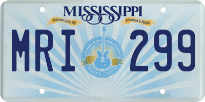MS license plate MRI299