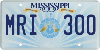 MS license plate MRI300