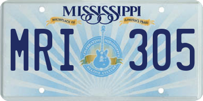 MS license plate MRI305