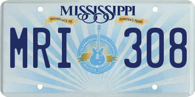 MS license plate MRI308