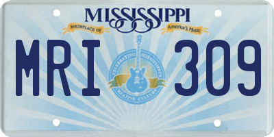 MS license plate MRI309
