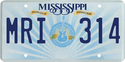 MS license plate MRI314