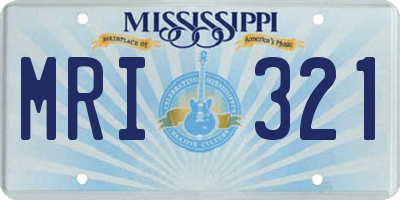 MS license plate MRI321