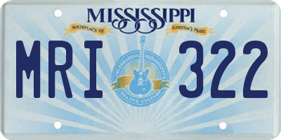 MS license plate MRI322