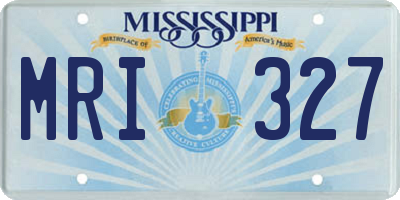 MS license plate MRI327