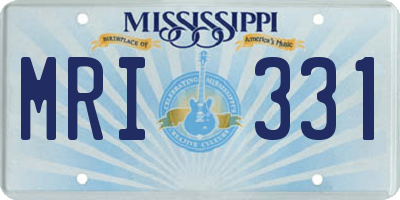 MS license plate MRI331