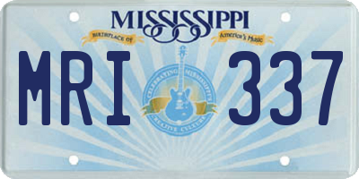 MS license plate MRI337