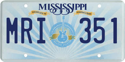 MS license plate MRI351