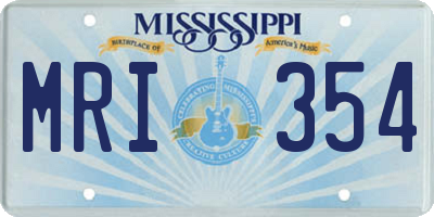 MS license plate MRI354