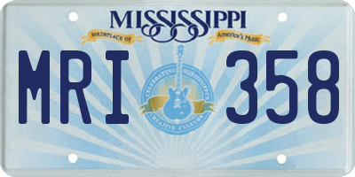 MS license plate MRI358