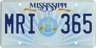 MS license plate MRI365