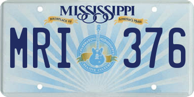 MS license plate MRI376