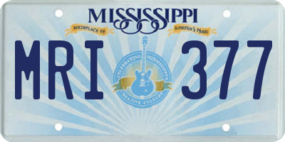 MS license plate MRI377