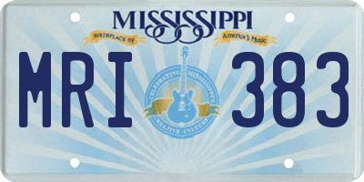 MS license plate MRI383