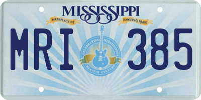 MS license plate MRI385
