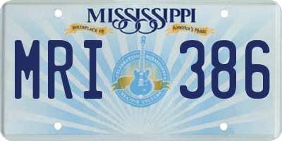 MS license plate MRI386