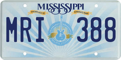 MS license plate MRI388
