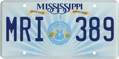 MS license plate MRI389