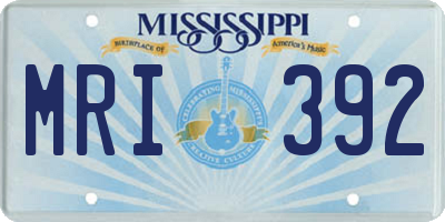 MS license plate MRI392