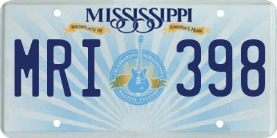 MS license plate MRI398