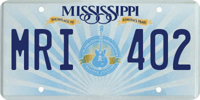 MS license plate MRI402