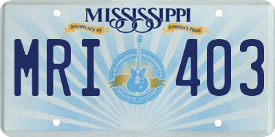 MS license plate MRI403