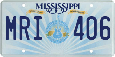 MS license plate MRI406
