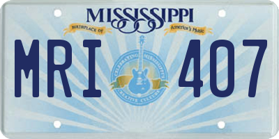 MS license plate MRI407
