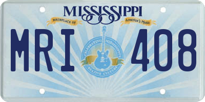 MS license plate MRI408