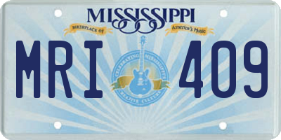 MS license plate MRI409