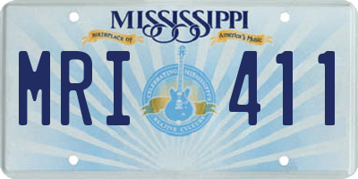 MS license plate MRI411