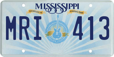 MS license plate MRI413