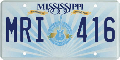 MS license plate MRI416