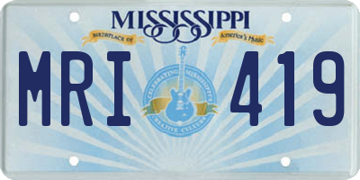MS license plate MRI419
