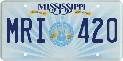 MS license plate MRI420