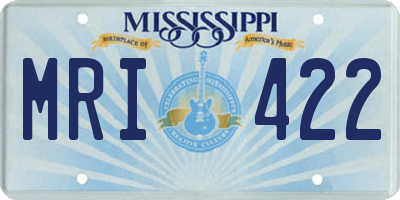 MS license plate MRI422