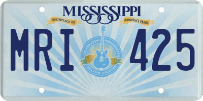 MS license plate MRI425