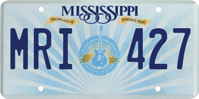 MS license plate MRI427