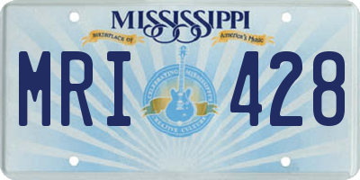 MS license plate MRI428