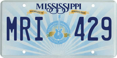 MS license plate MRI429
