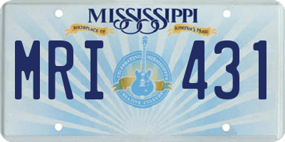 MS license plate MRI431