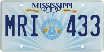 MS license plate MRI433