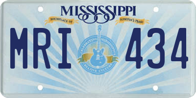 MS license plate MRI434