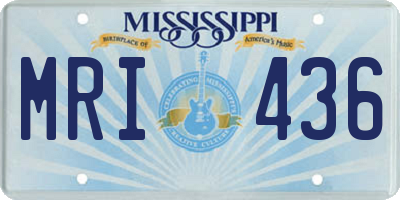 MS license plate MRI436