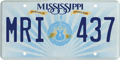 MS license plate MRI437