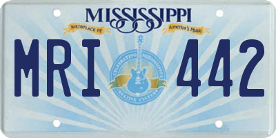MS license plate MRI442