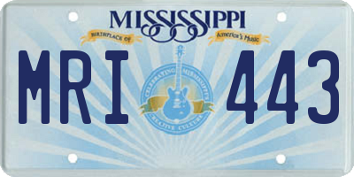 MS license plate MRI443